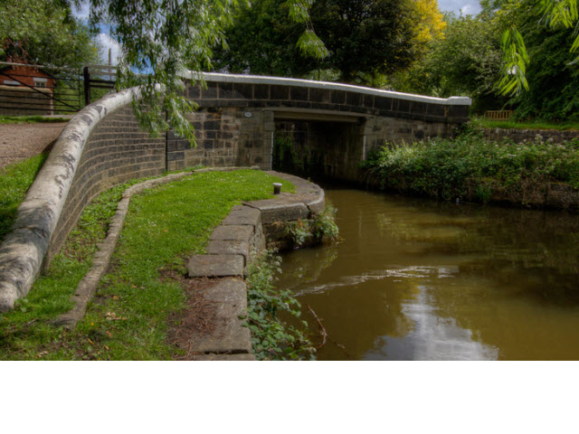 Monk Hall Bridge 59 over canal arm to SE of Top Lock